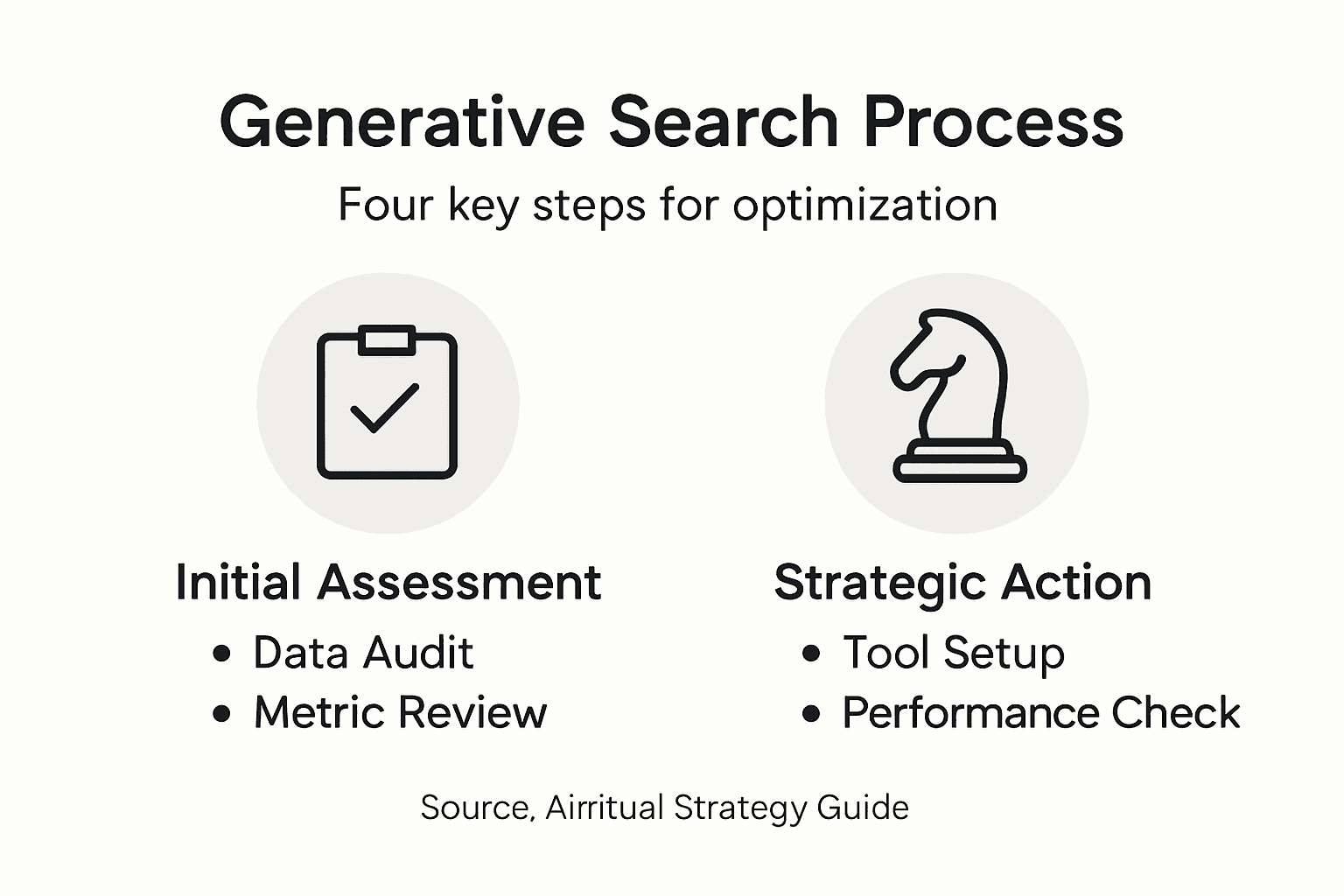 Infographic showing generative search optimization steps