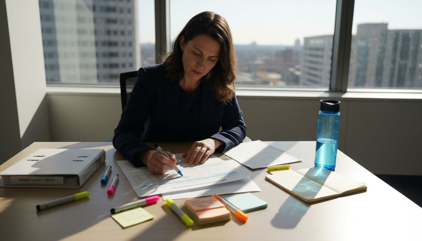 Analyst reviewing process inventory spreadsheet