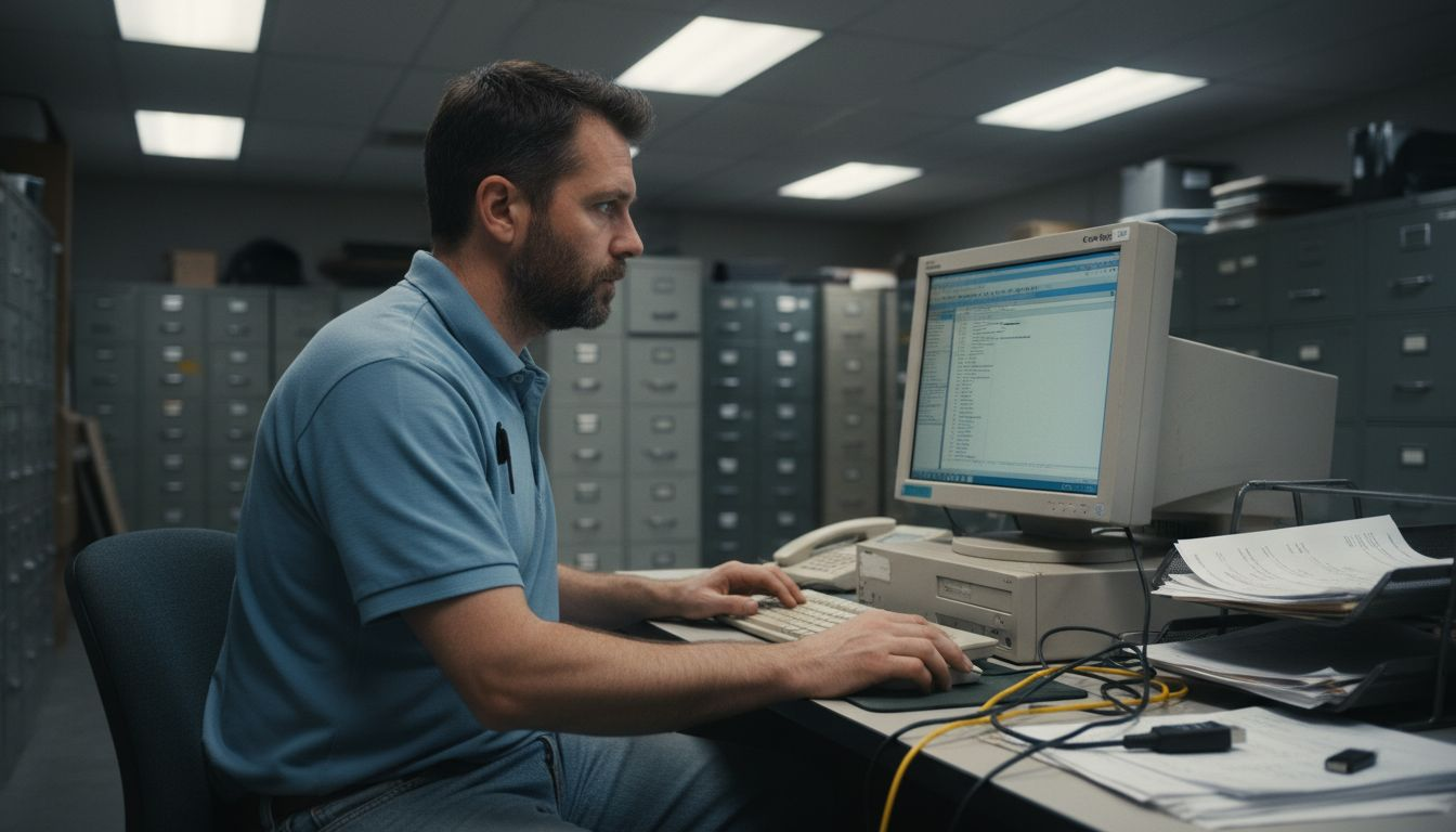 IT technician managing RPA workflow