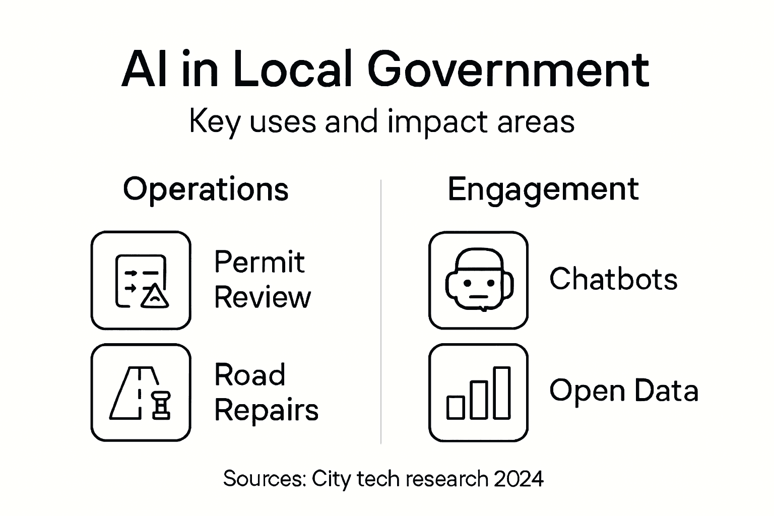 Infographic of AI impact in local government