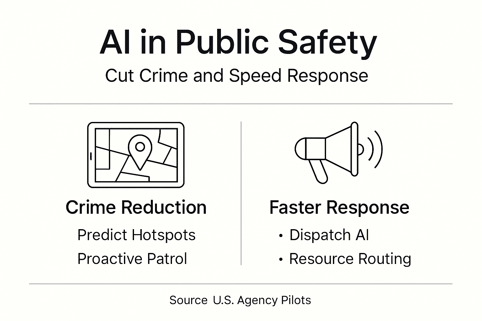 Infographic on AI’s role in public safety