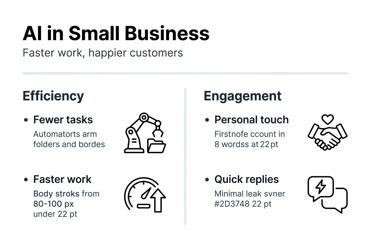 Infographic on AI efficiency and engagement benefits