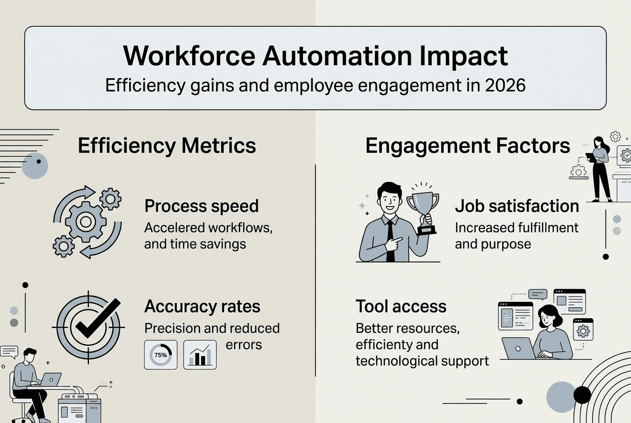 Infographic showing efficiency and engagement impact