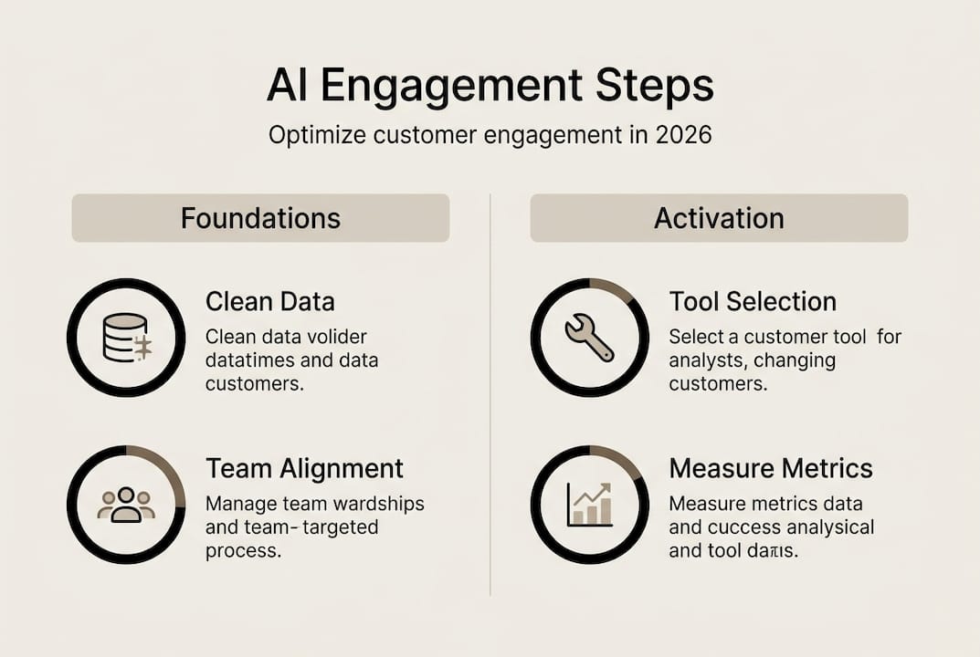 Infographic steps for AI engagement strategy
