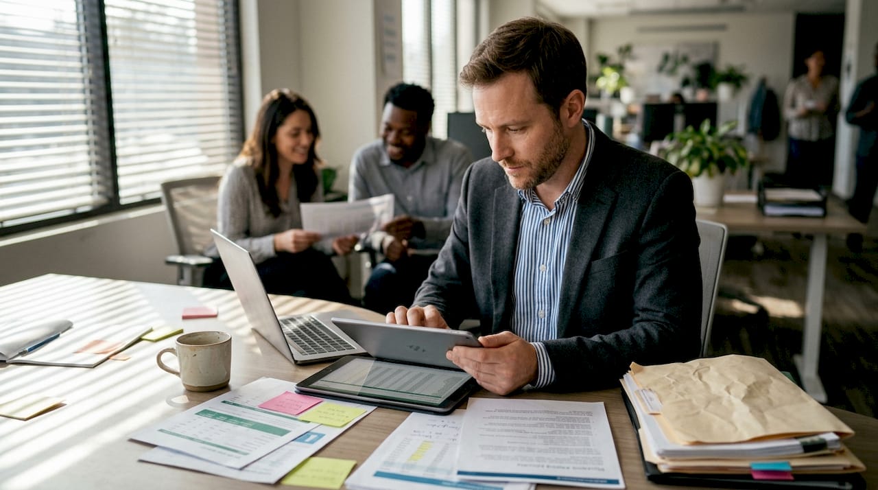 Business analyst preparing machine learning data