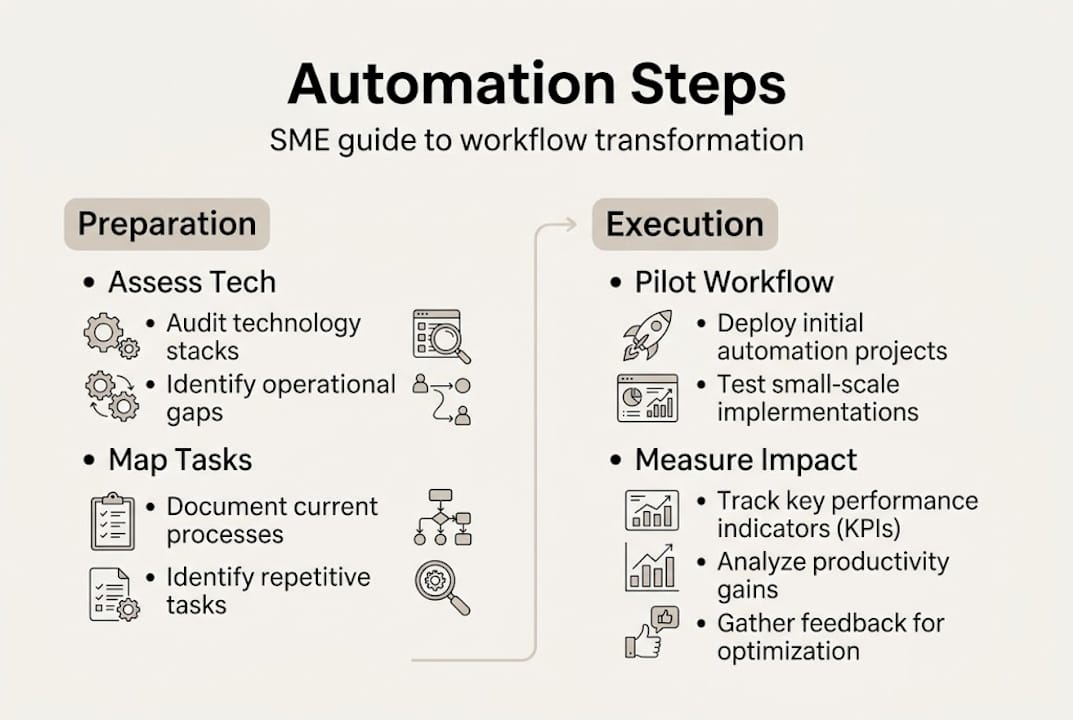 Infographic overview of SME automation steps