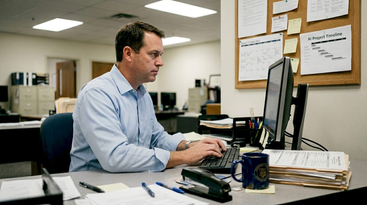 Administrator using AI for school tasks