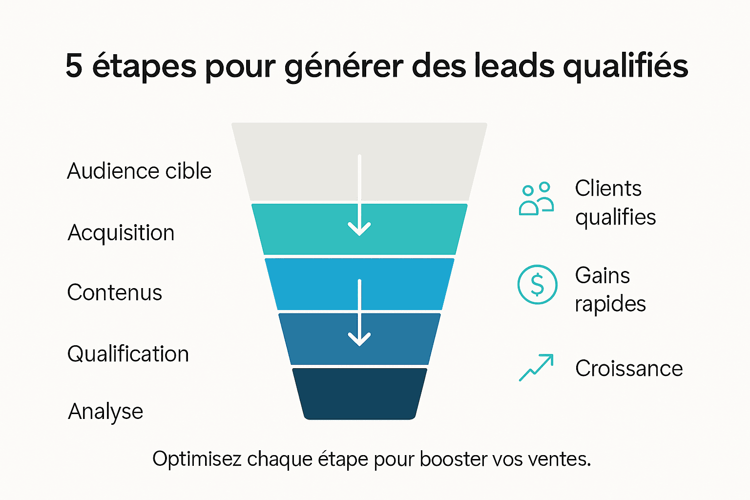 Infographie : les étapes clés pour attirer et convertir des prospects de qualité