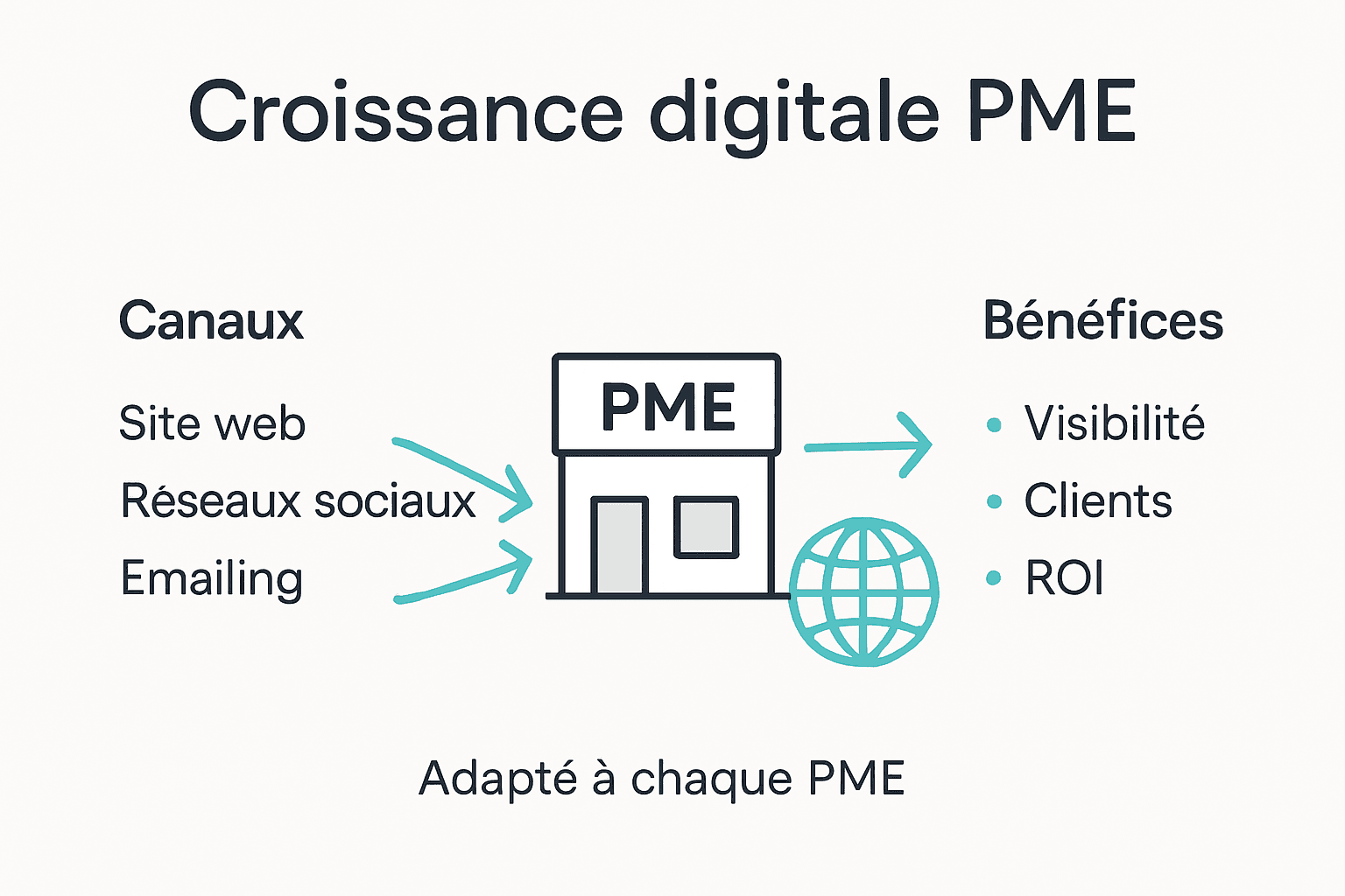 Infographie : comment la transformation digitale booste la croissance des PME et leurs bénéfices