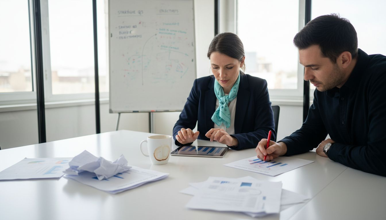 L’équipe marketing se penche sur la répartition du budget consacré au digital.