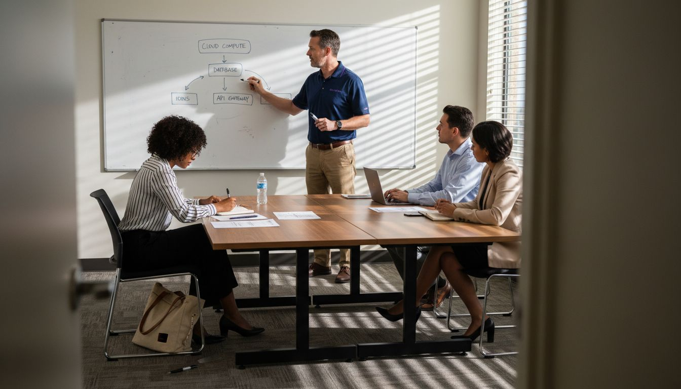 IT instructor teaching cloud security concepts