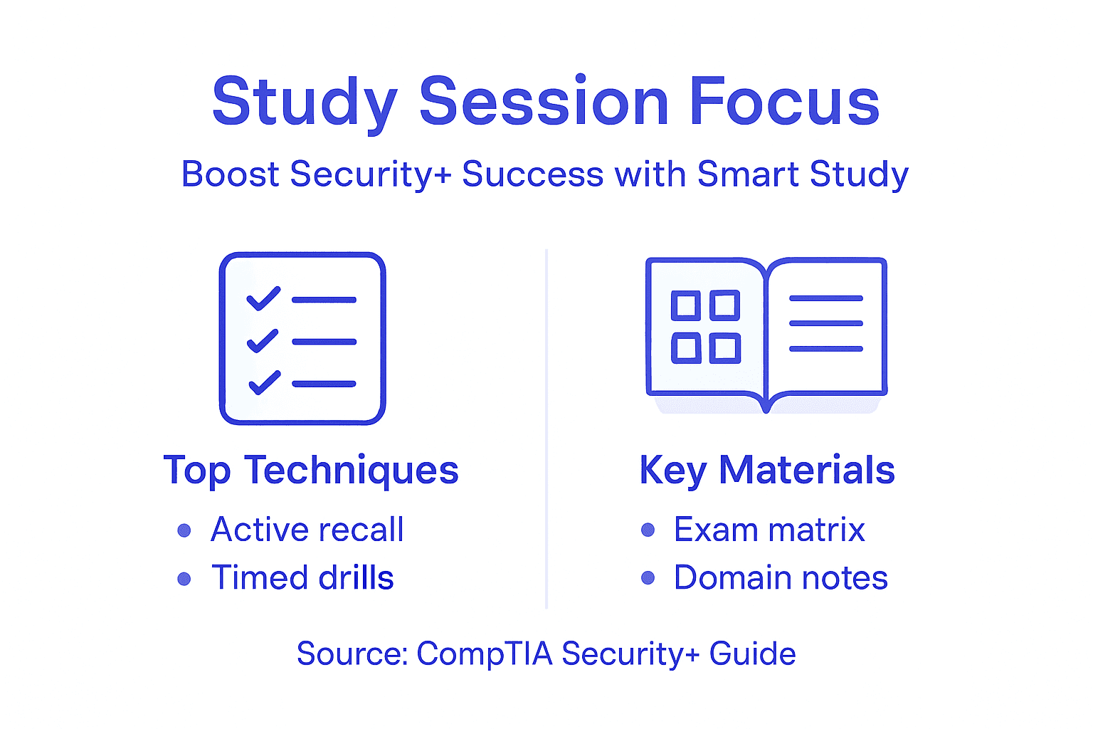 Infographic about focused study session strategies