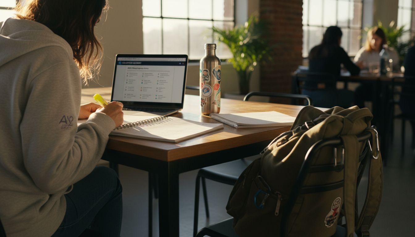 Candidate preparing for AWS certification exam