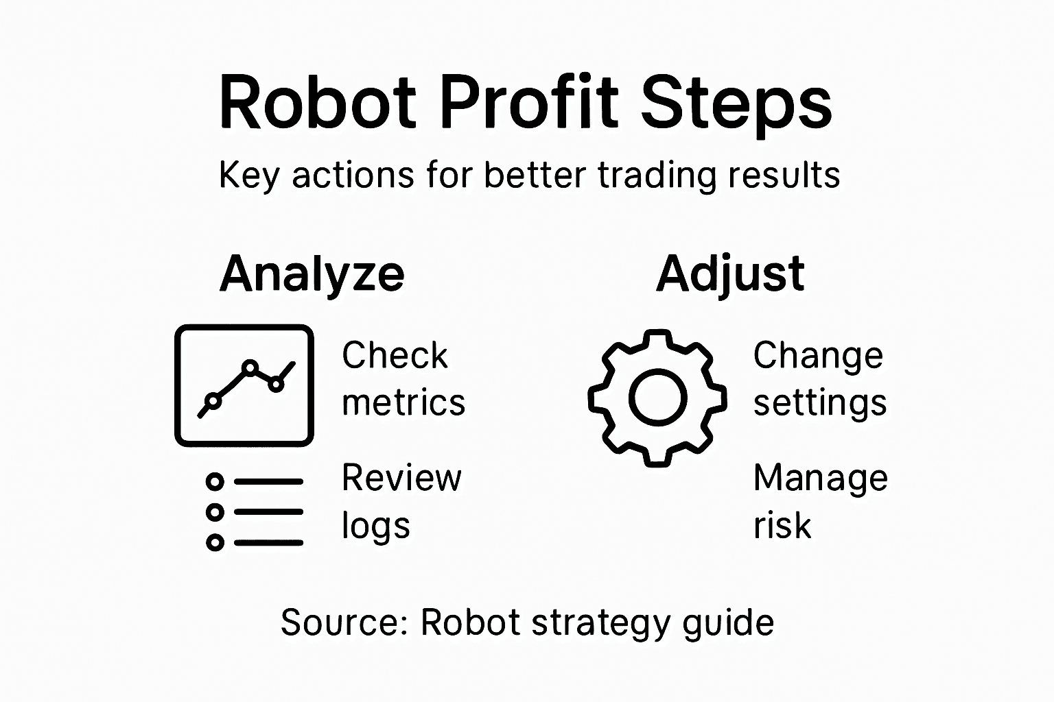 Infographic outlining key robot optimization steps