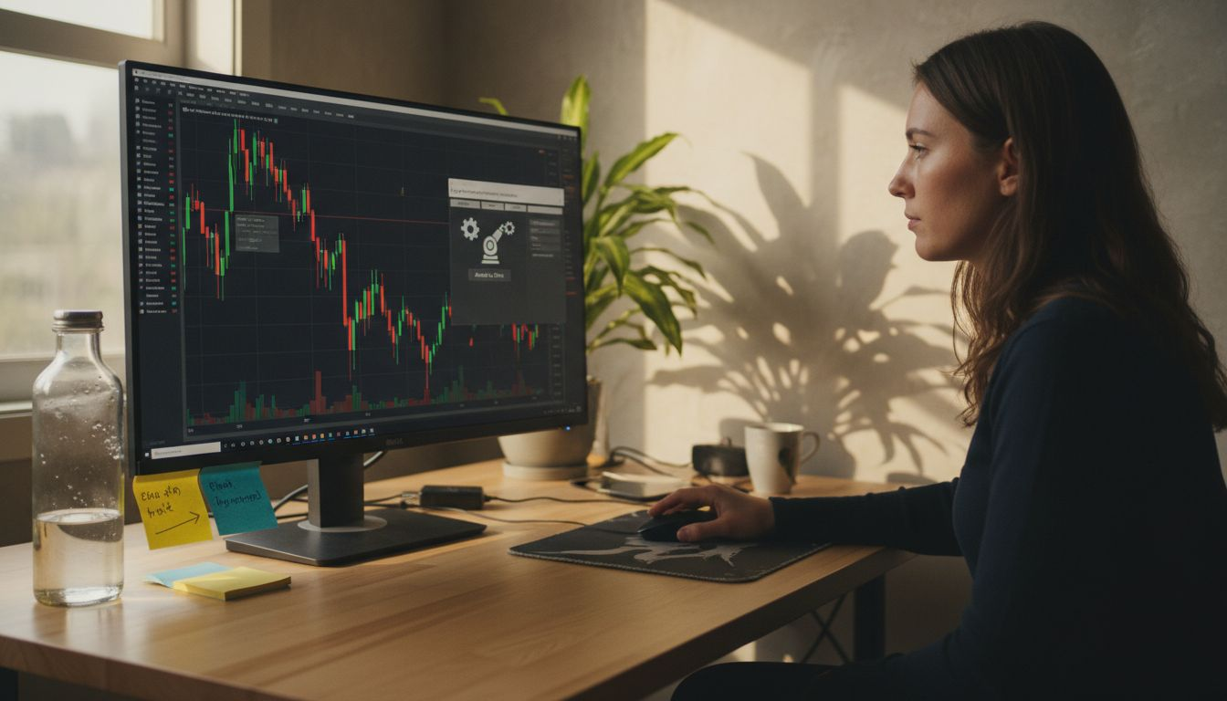 User dragging trading robot onto chart