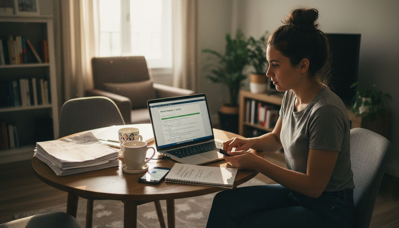 User installing MetaTrader at casual home desk