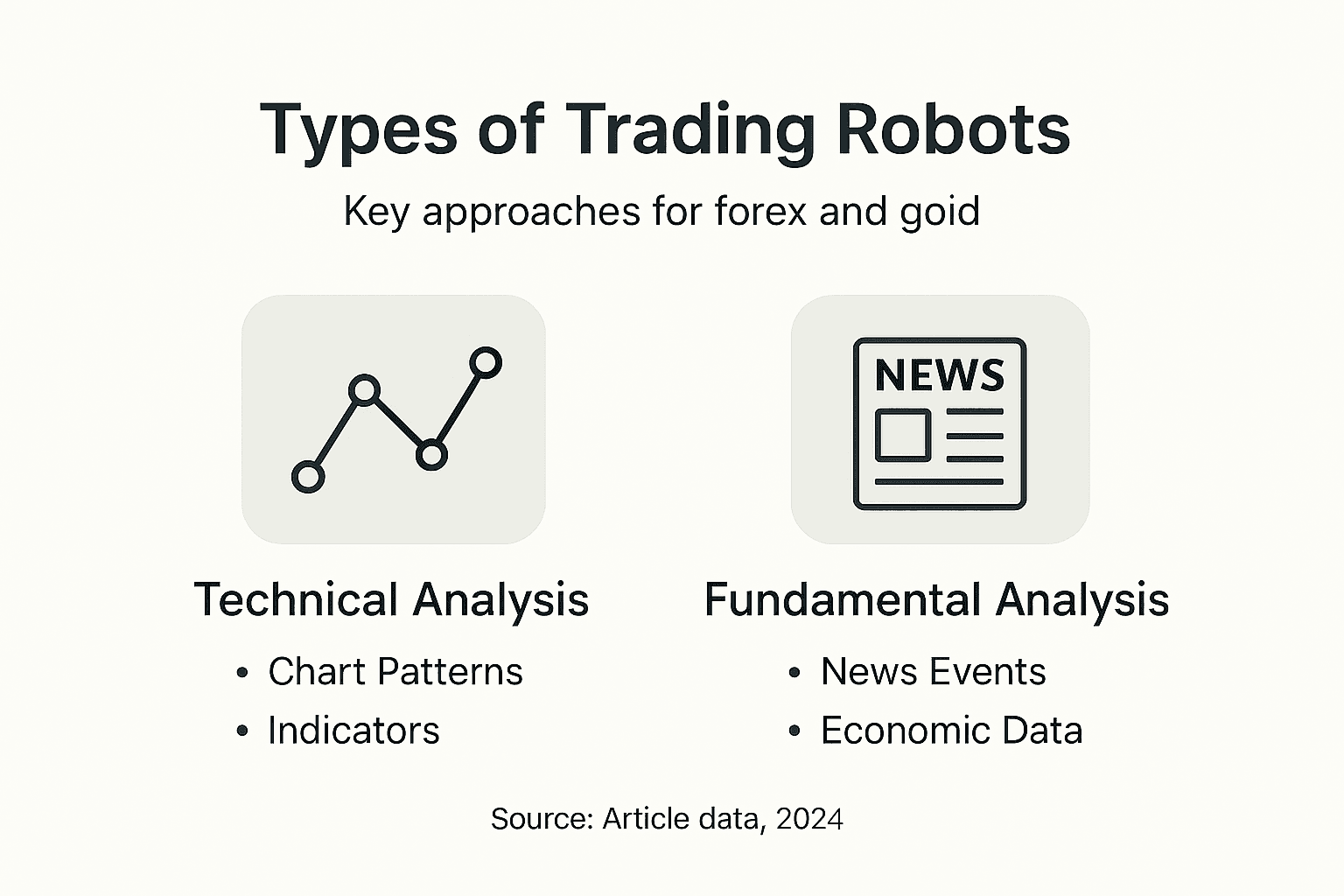 Infographic of forex trading robots types