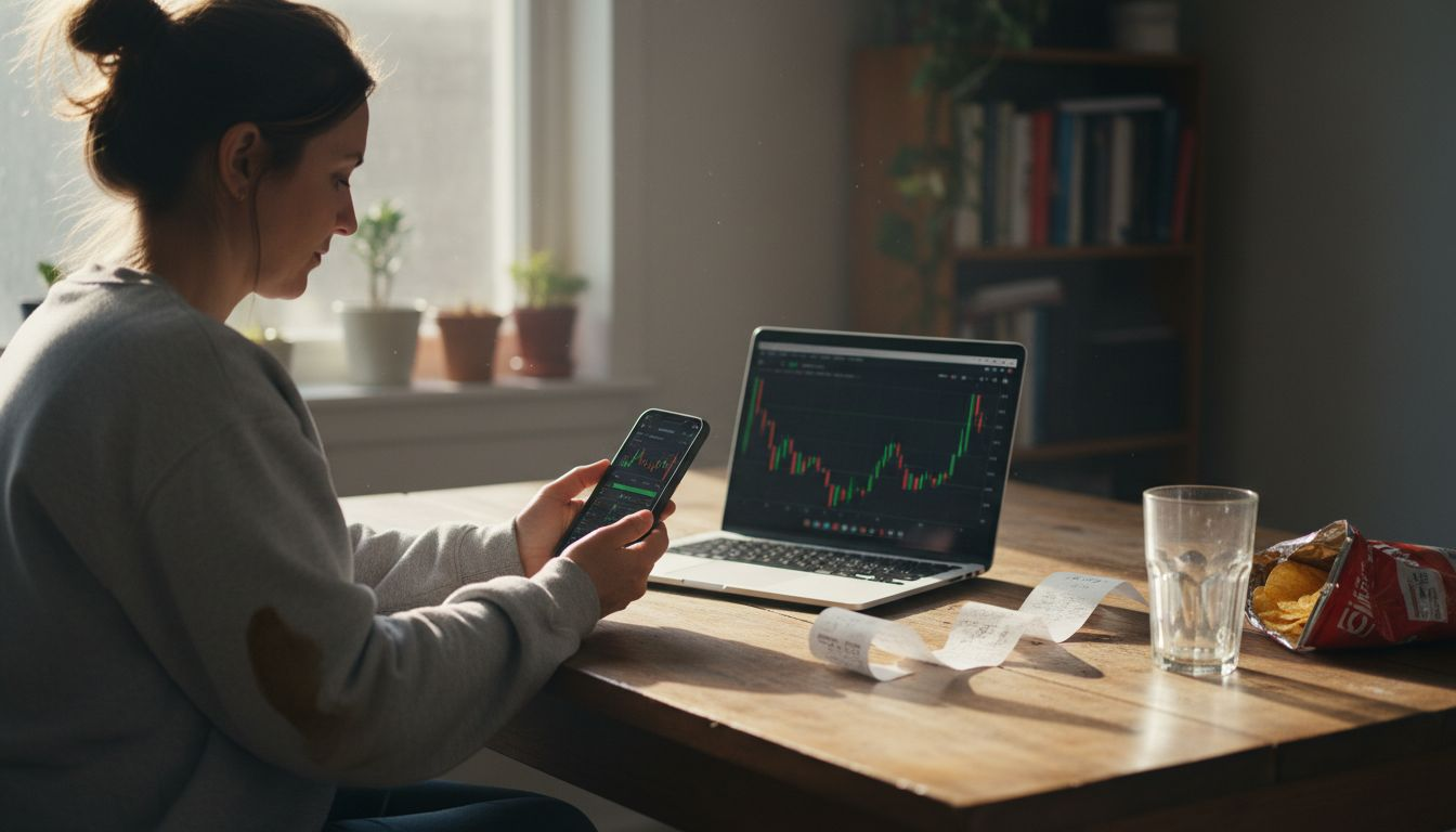 Relaxed trader reviews automated trading results