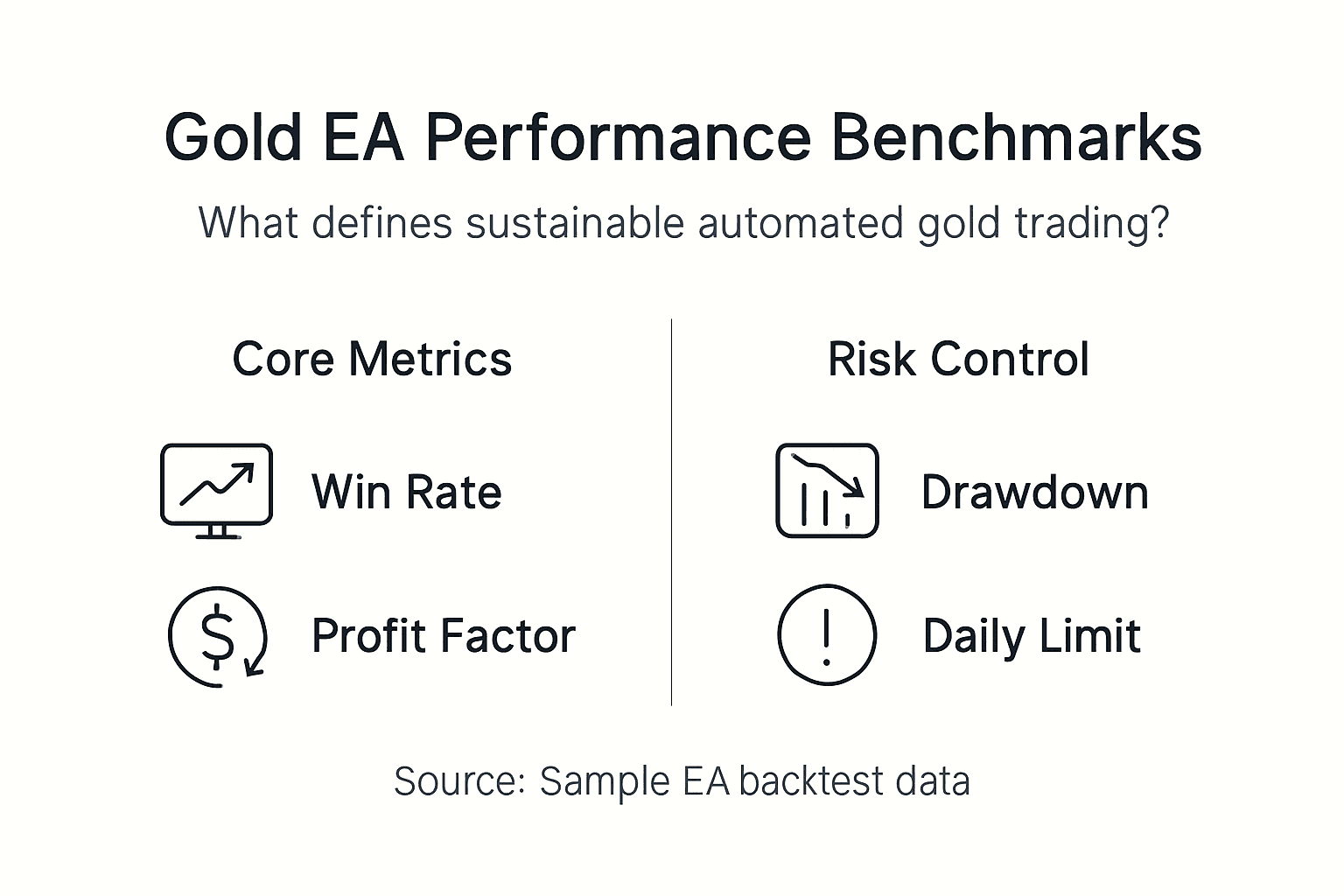 Infographic comparing gold EA performance and safety