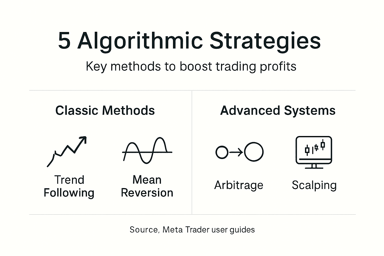 Infographic key algorithmic trading strategies