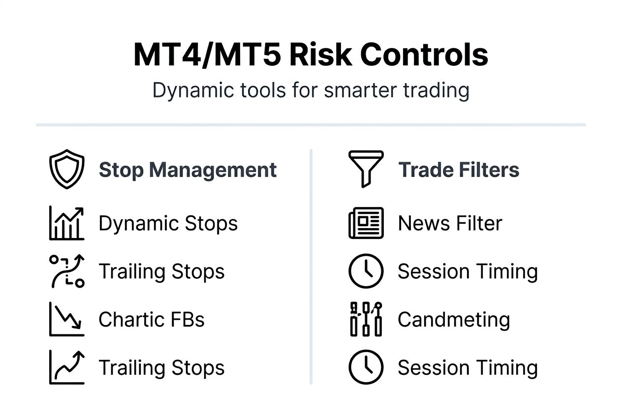 Infographic of MT4 MT5 risk controls and tools