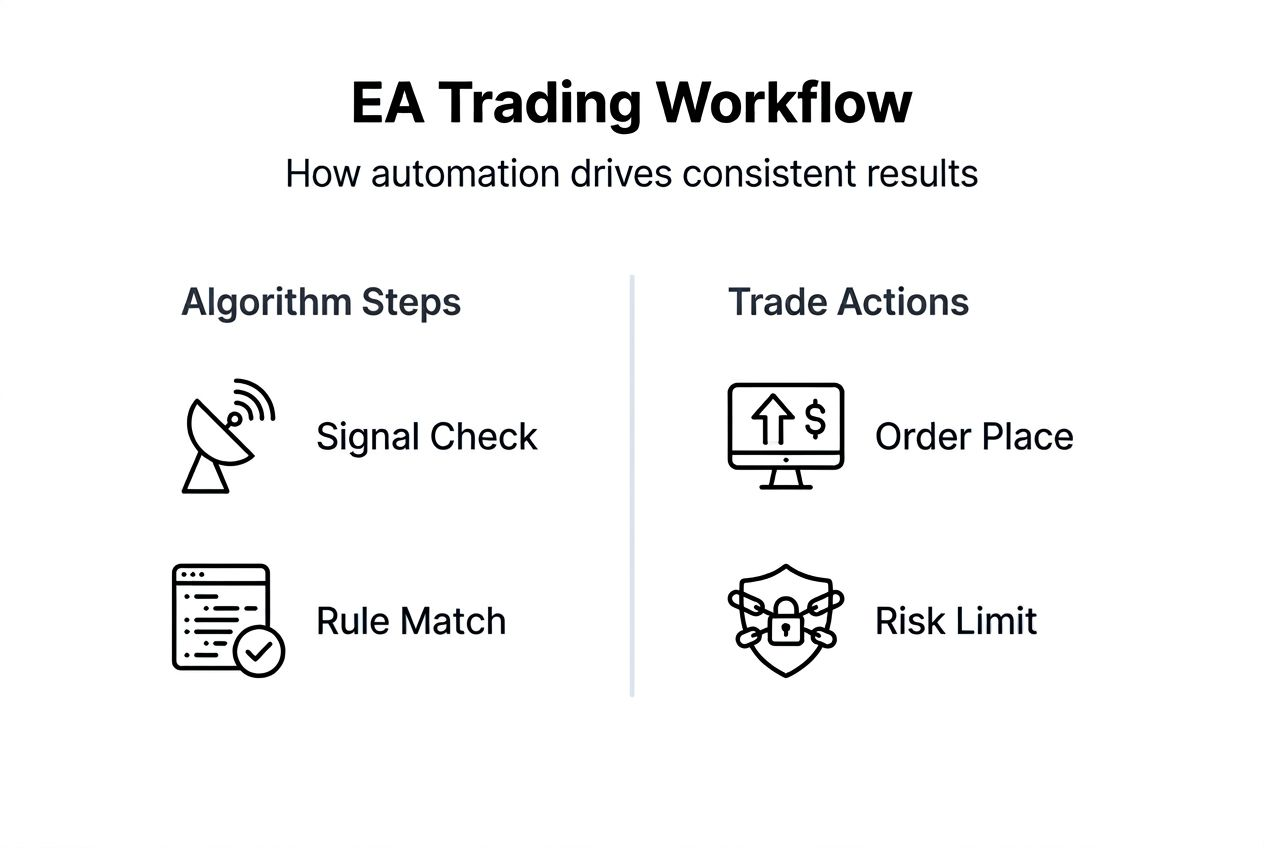 Infographic shows expert advisor trading workflow