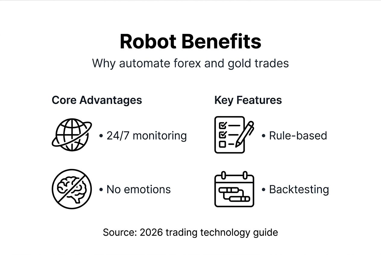 Infographic: core benefits of trading robots