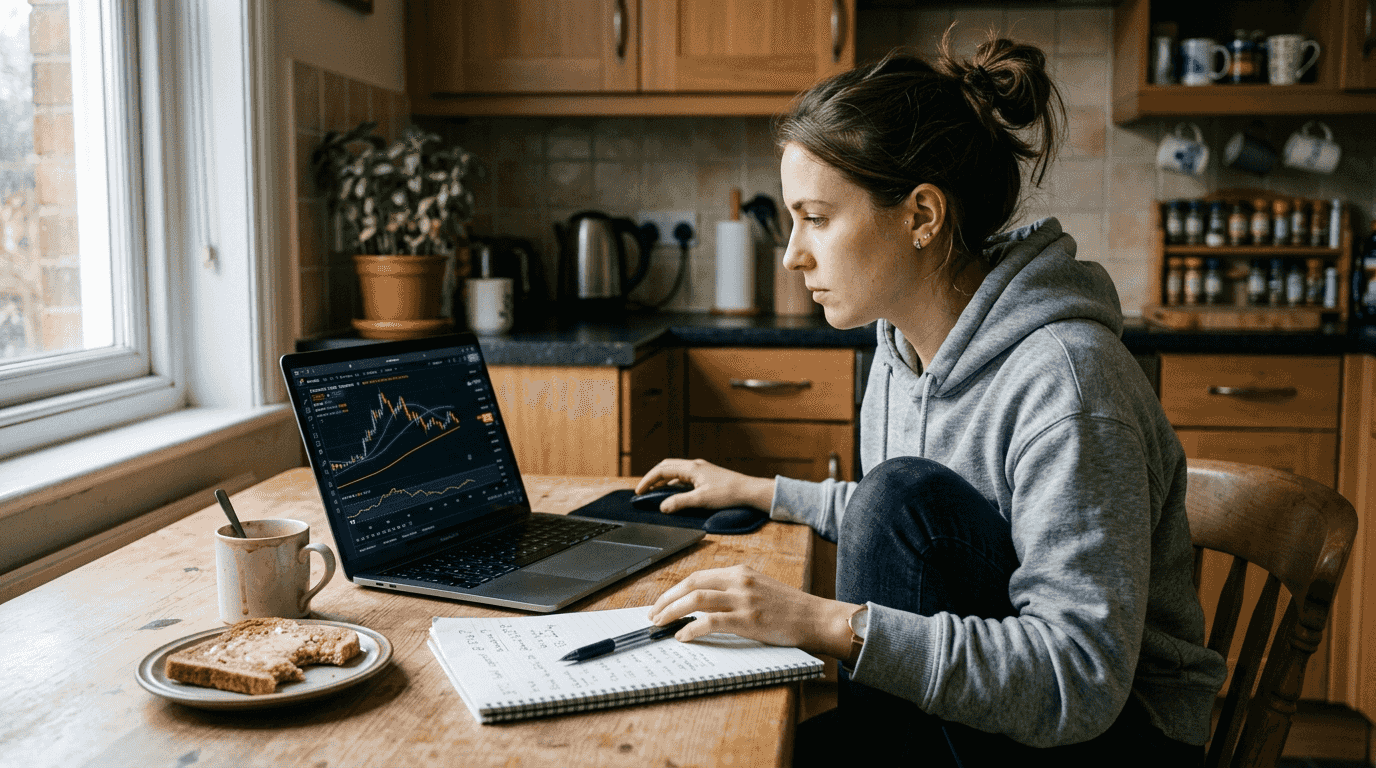 Home trader reviewing expert advisor strategies