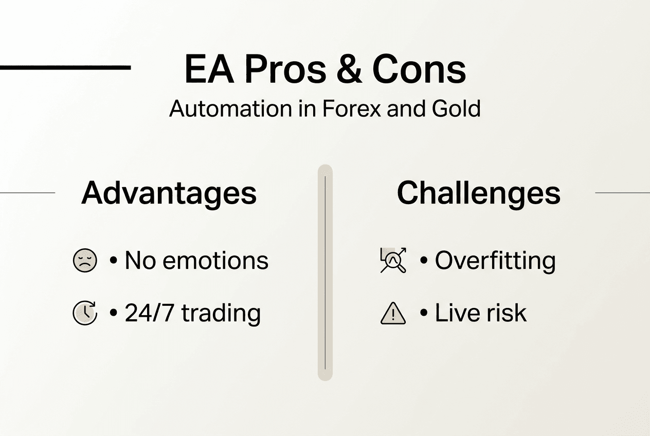 Infographic comparing EA pros and cons