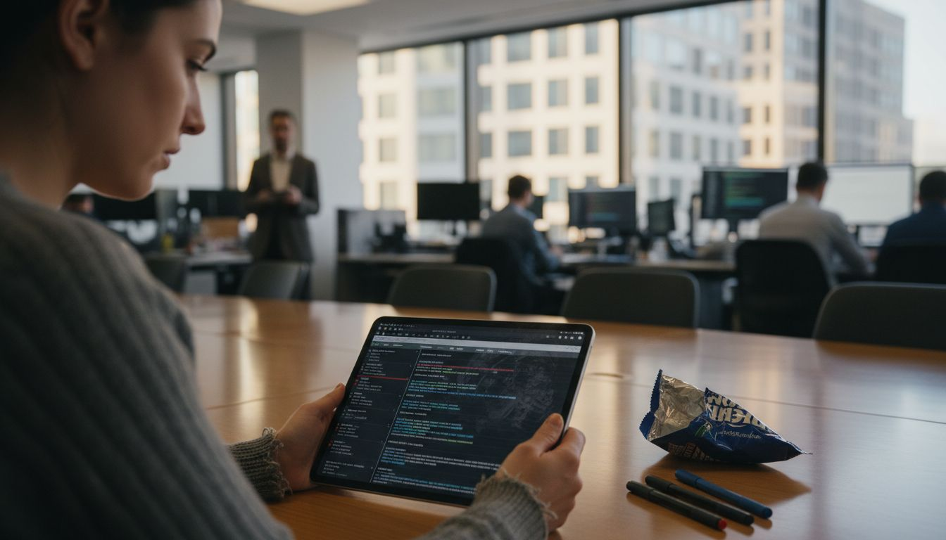 Analyst reviews machine learning trading outputs