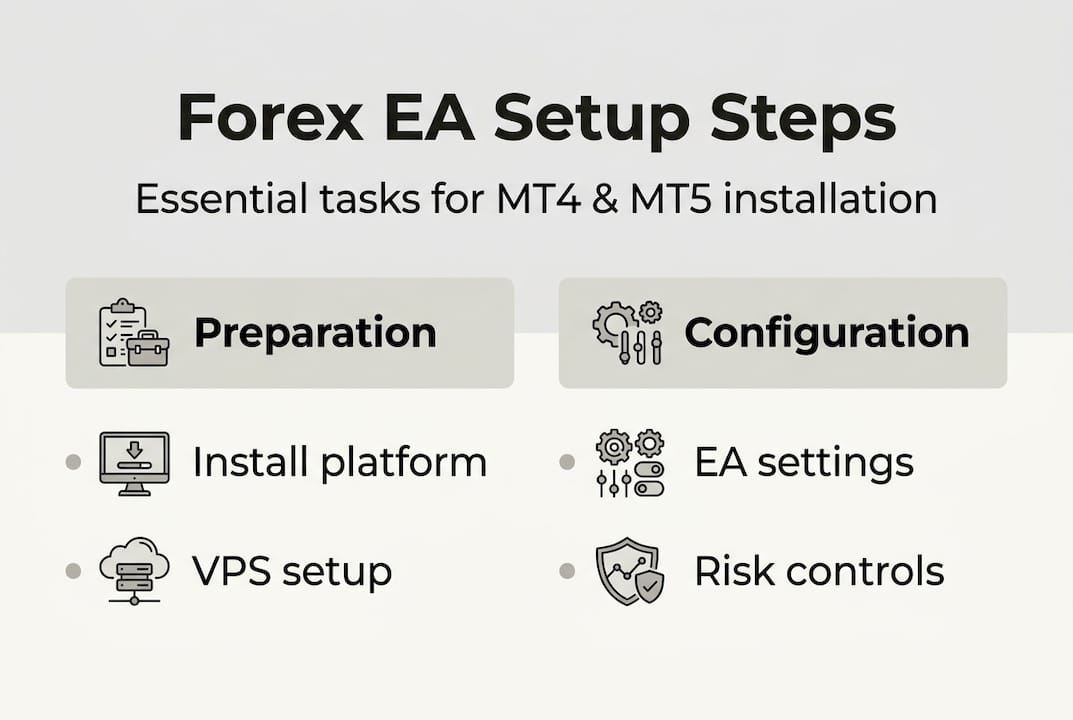 Infographic showing EA setup process summary