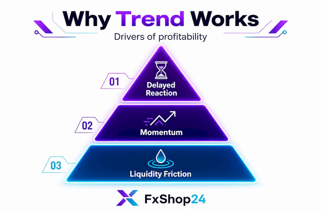 Hierarchy infographic showing trend profitability drivers