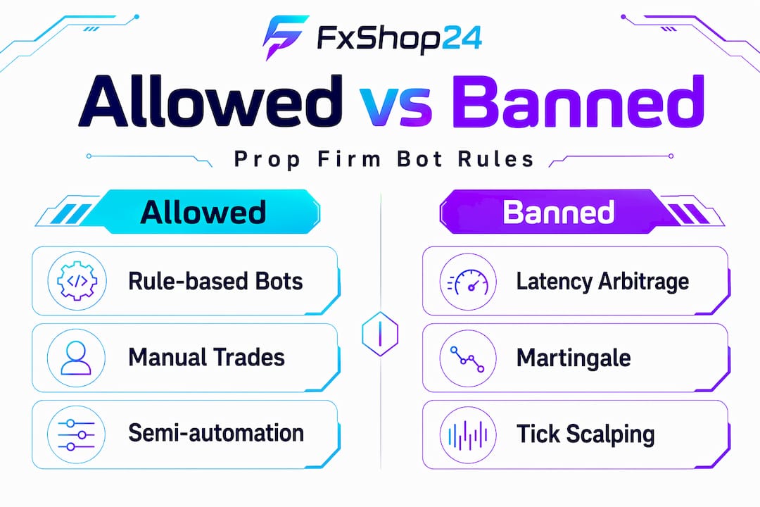 Infographic comparing allowed and banned automation rules