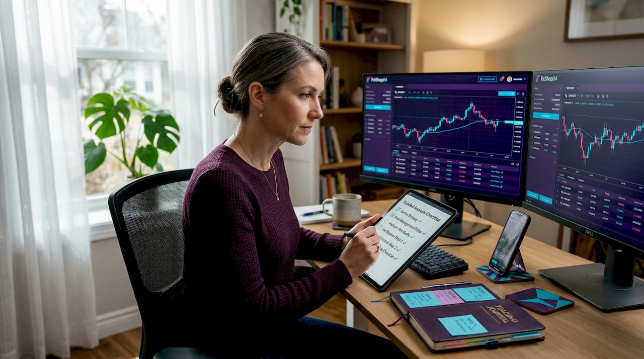Funded trader tracking risk rule checklist
