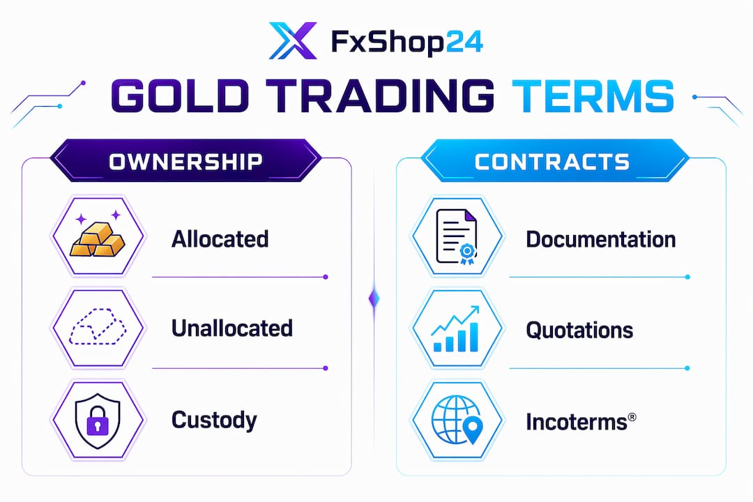 Infographic comparing gold ownership and contract terms