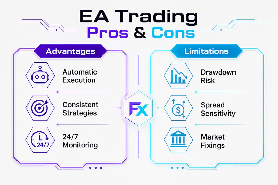 Infographic comparing EA advantages and limitations
