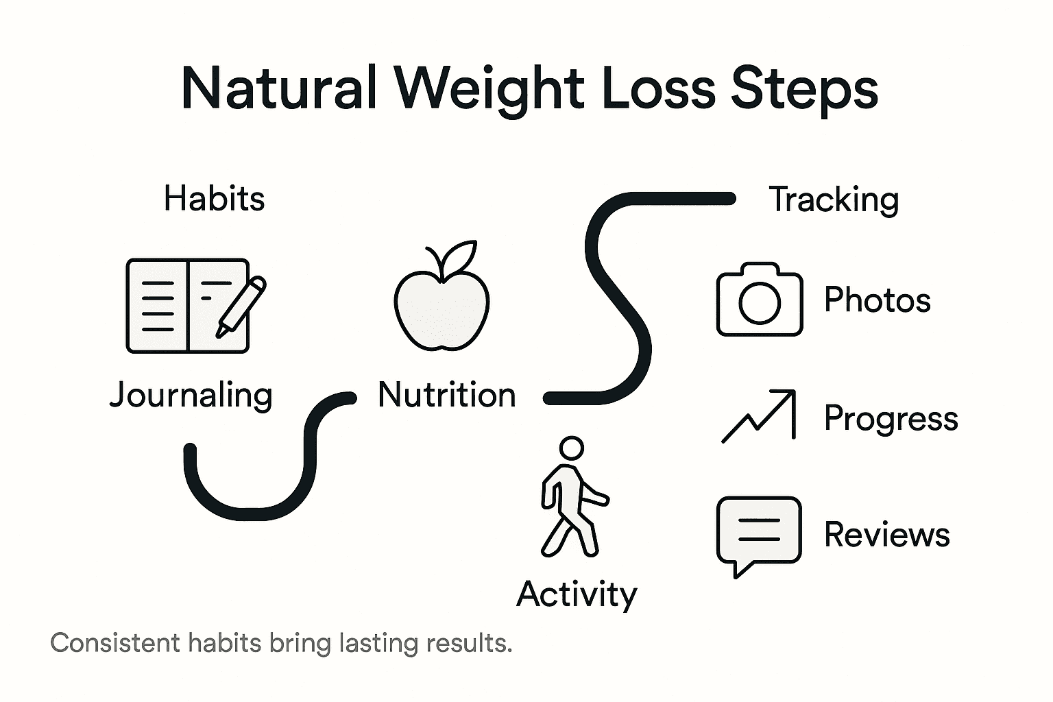 Infographic outlines steps for natural weight loss