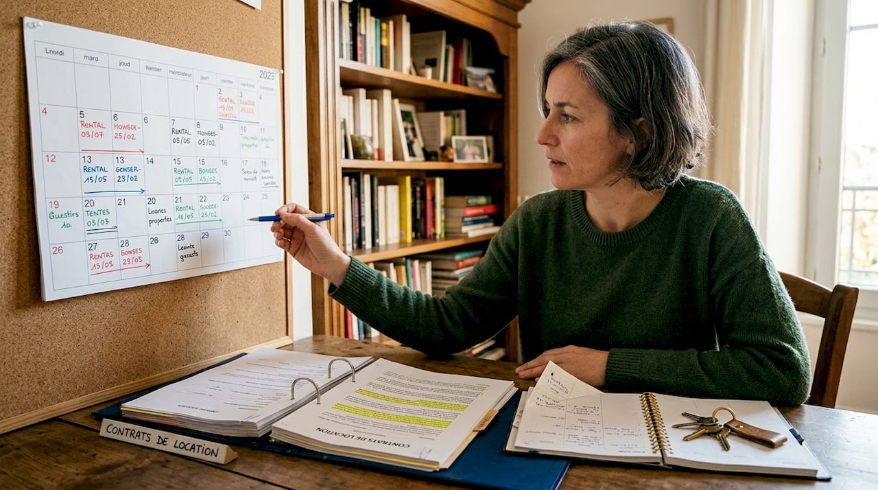 Une femme en train d’organiser la durée de son contrat saisonnier