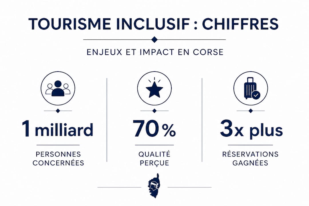 Panorama des chiffres essentiels du tourisme accessible en Corse