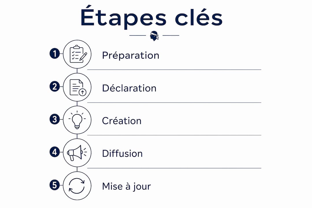 Infographie : les étapes clés pour créer la fiche de votre établissement touristique