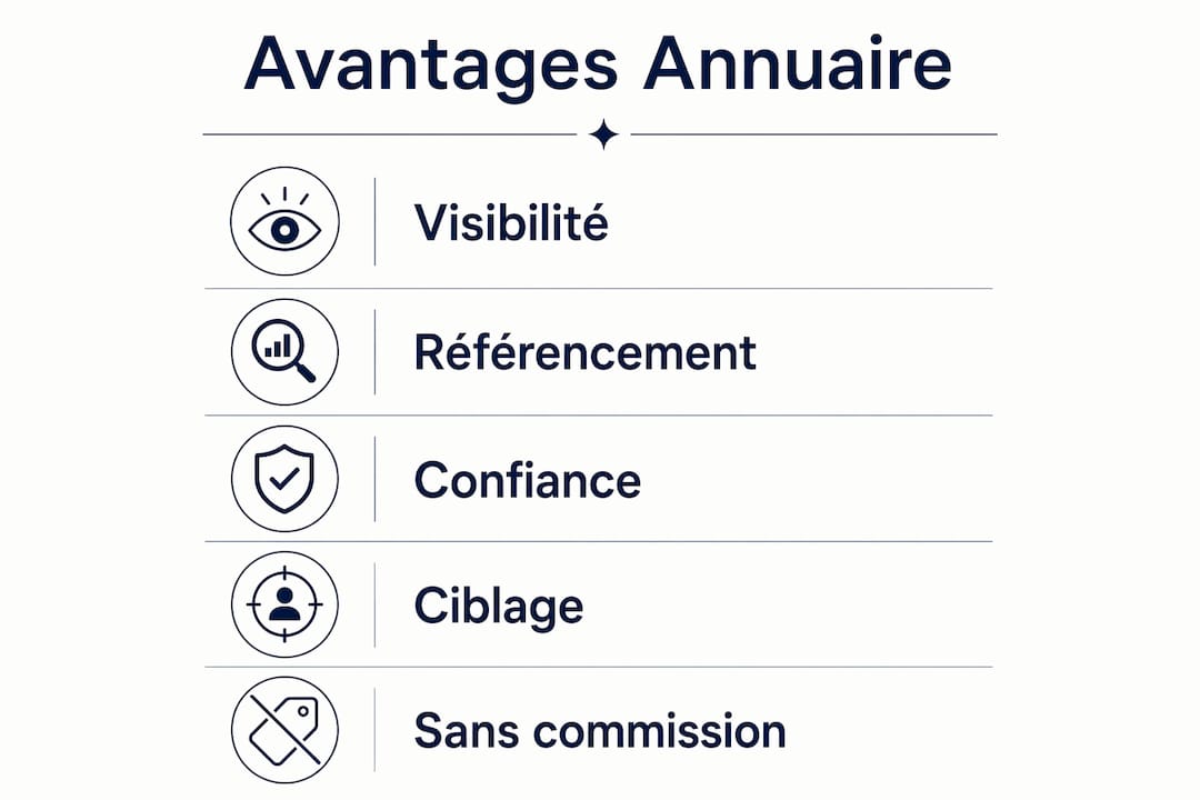 Visuel explicatif mettant en avant les atouts d’un guide touristique en ligne