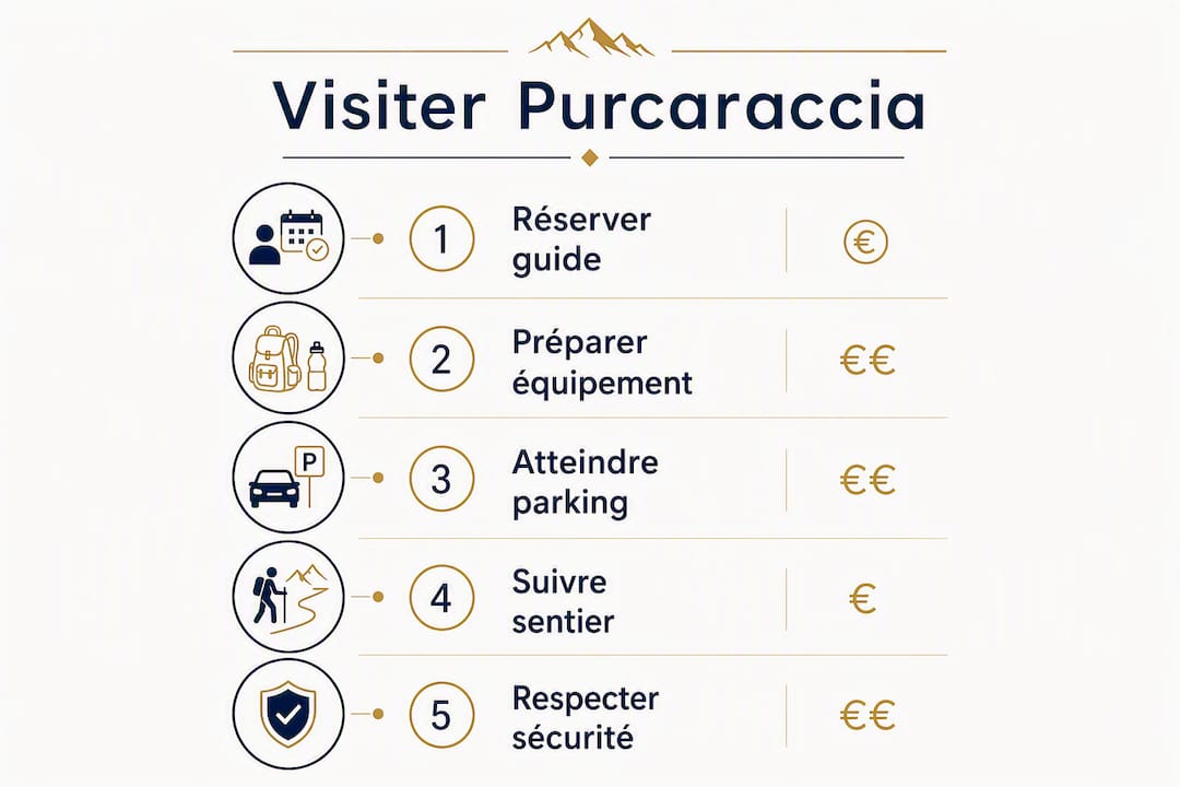 Les étapes clés pour une randonnée en toute sécurité à la Purcaraccia – infographie pratique