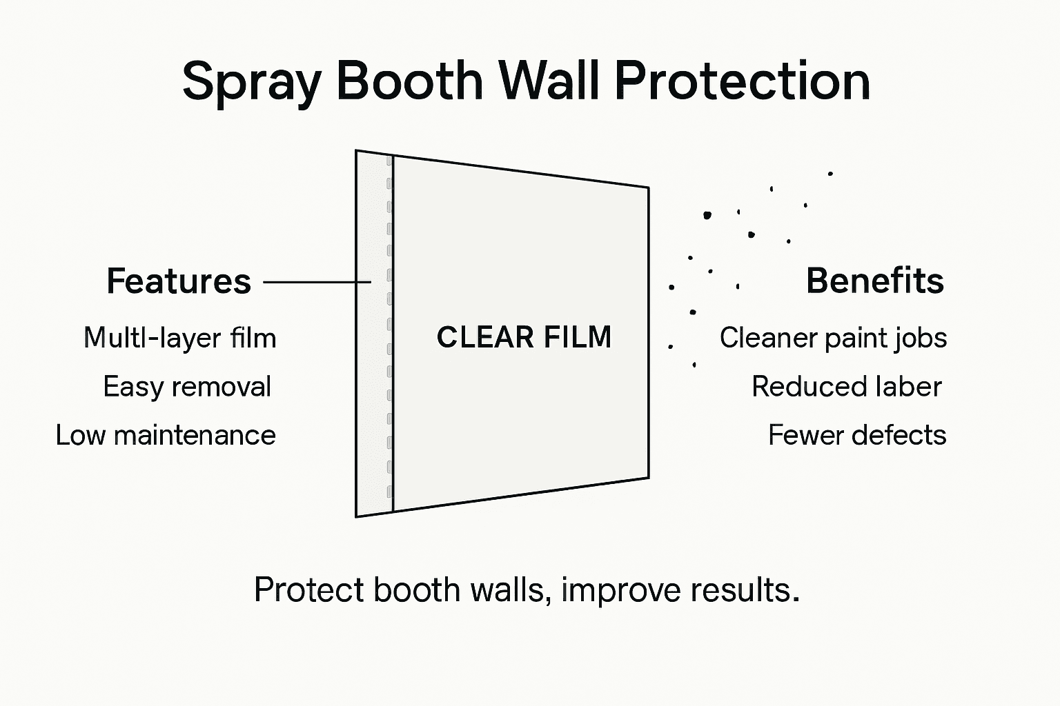 Infographic showing spray booth protection features