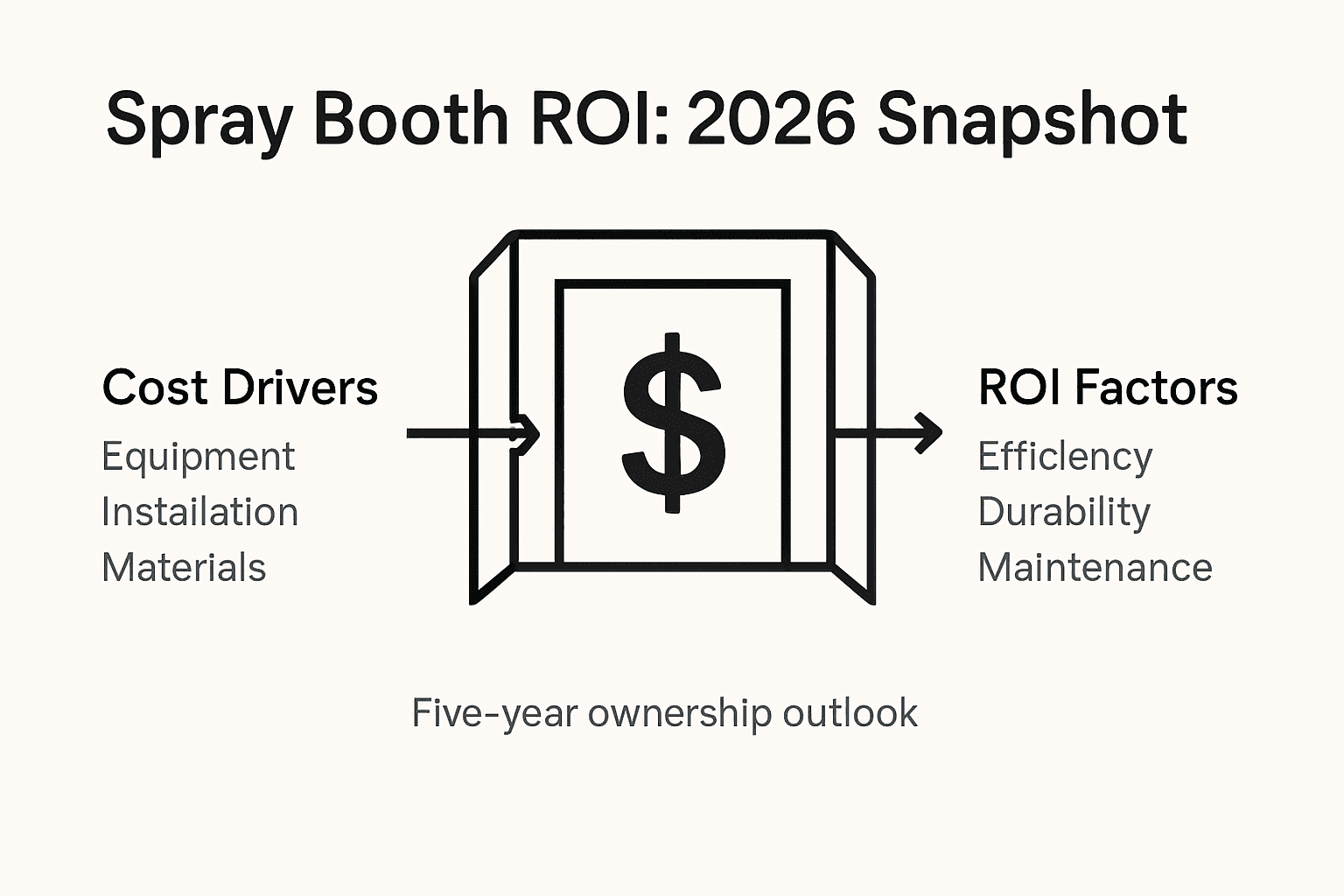 Infographic showing spray booth ROI factors