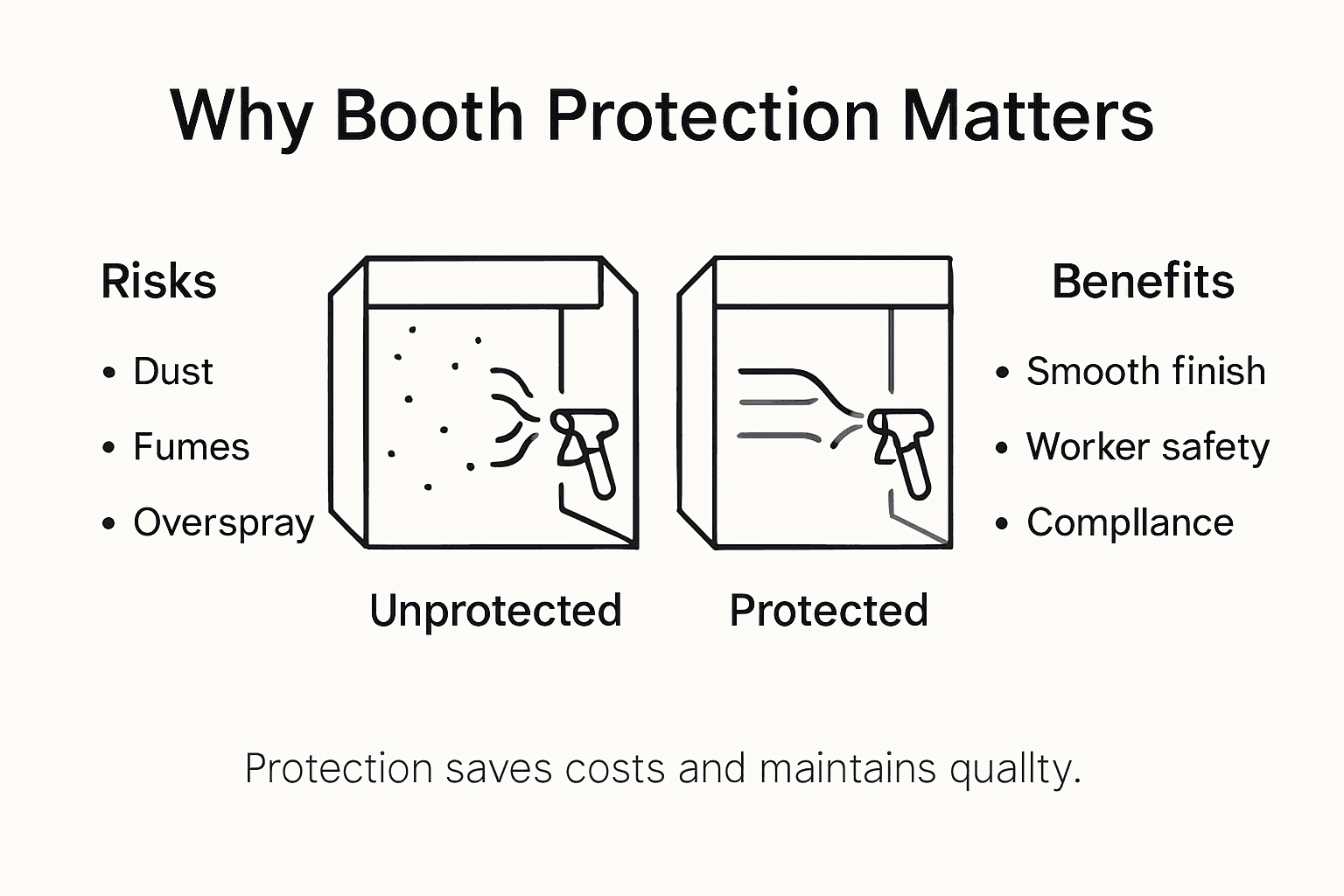 Infographic shows risks and benefits of booth protection