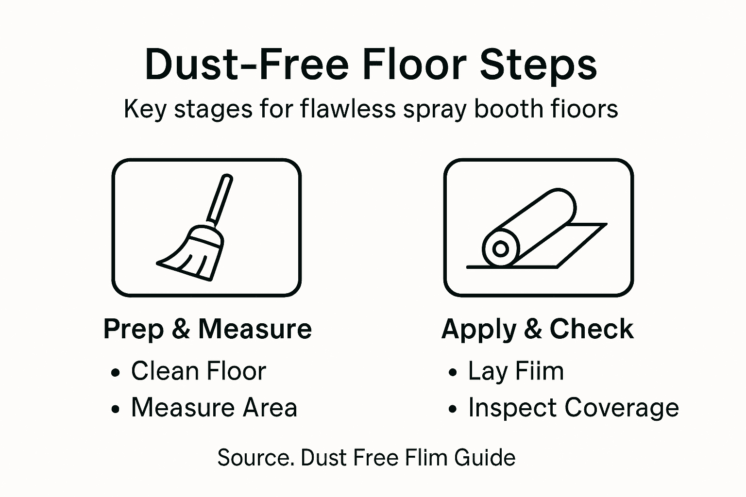 Infographic showing spray booth protection steps