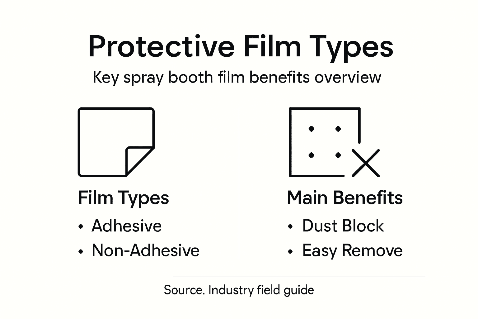 Infographic summarizing main film types and benefits