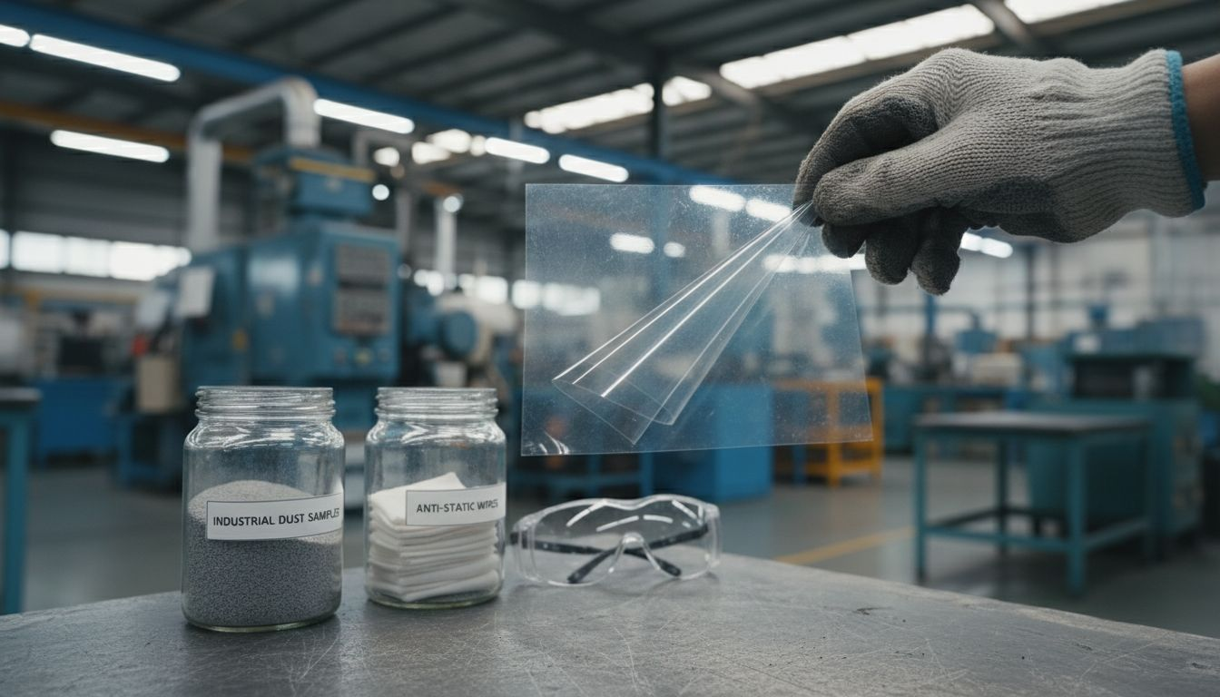 Sample multi-layer film material layers displayed