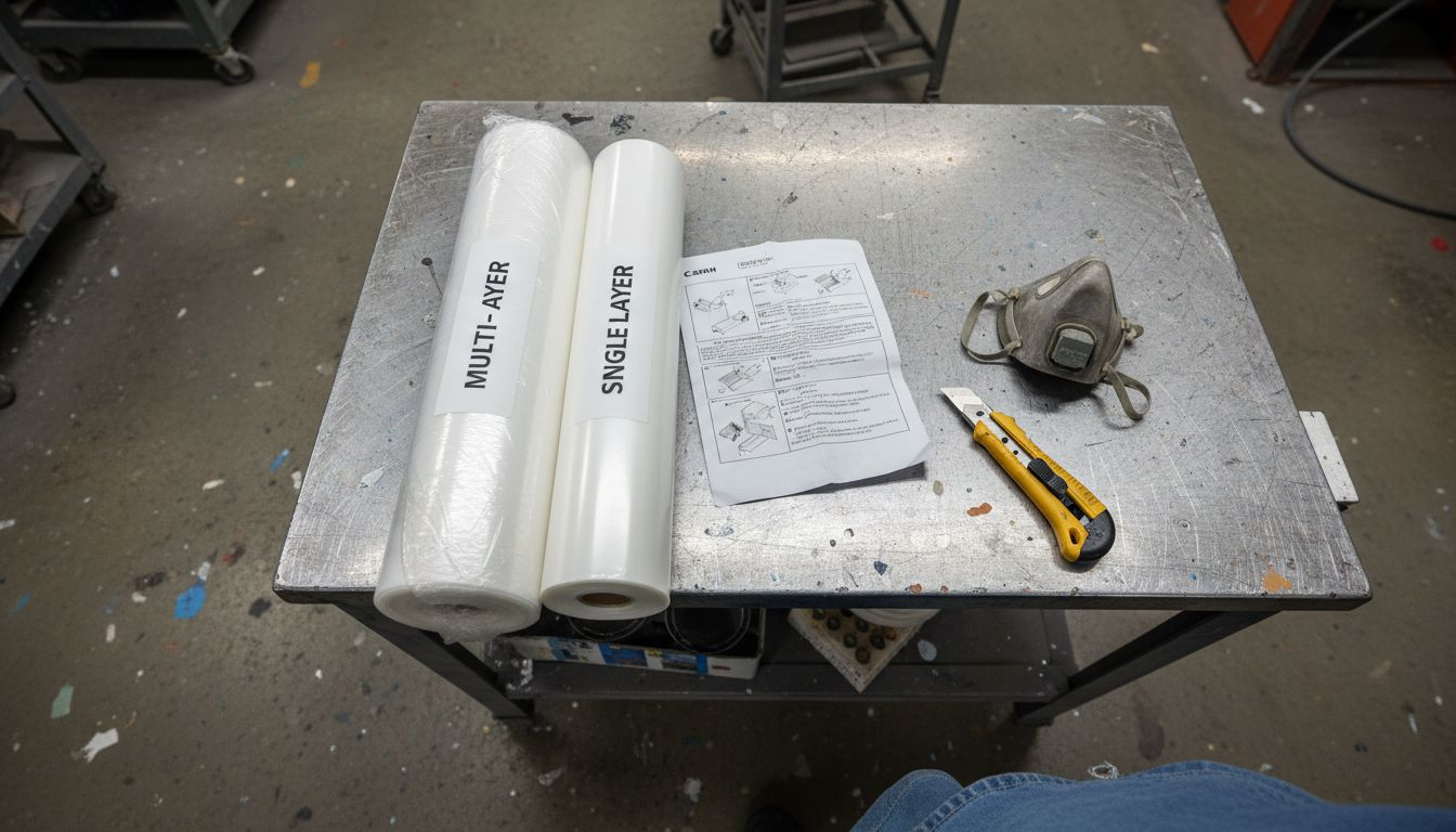 Comparing single-layer and multi-layer booth films