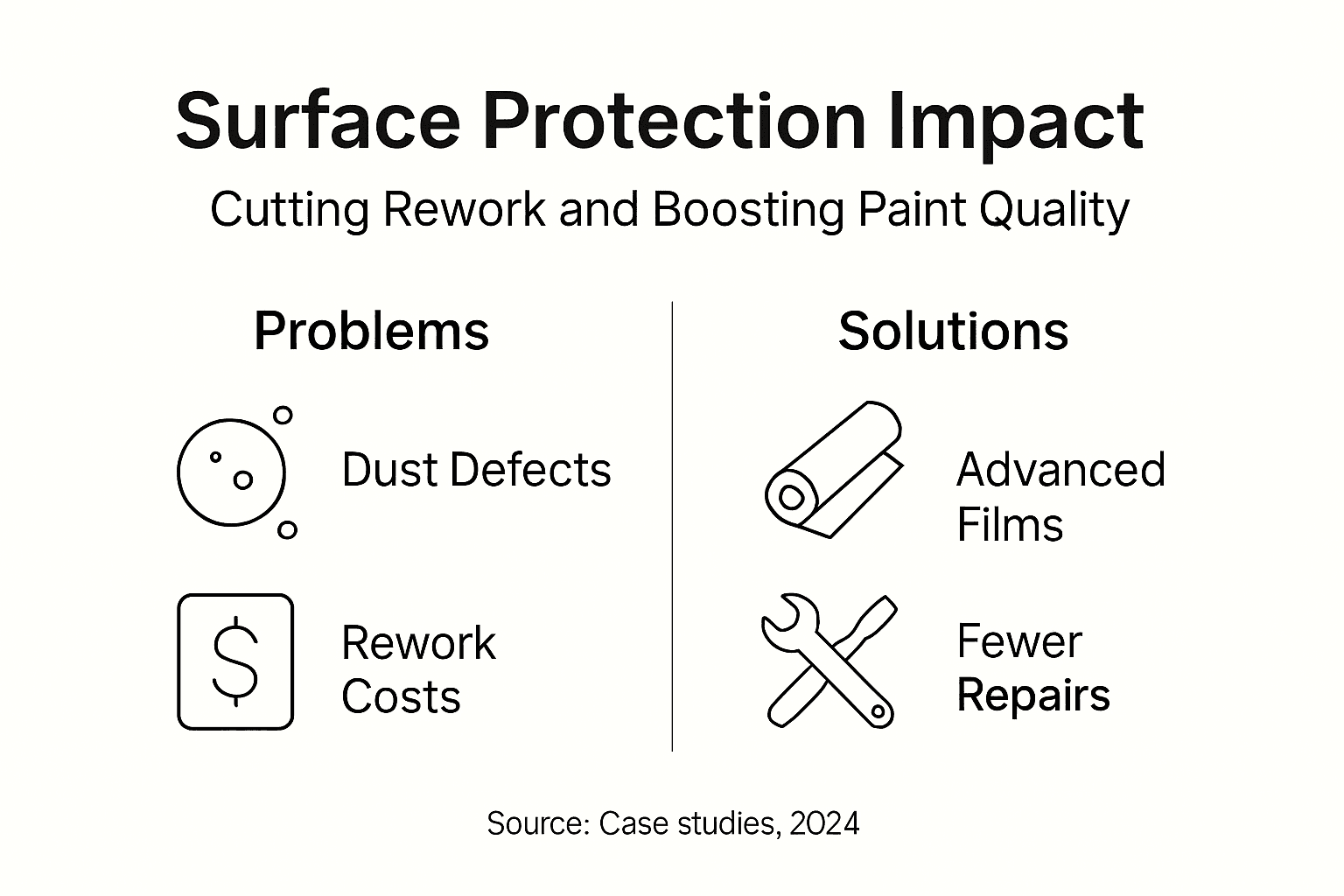 Infographic benefits of spray booth surface protection